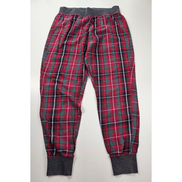 Victoria's Secret Other - Victoria's Secret Christmas holiday red plaid tapered jogger lounge pants XS